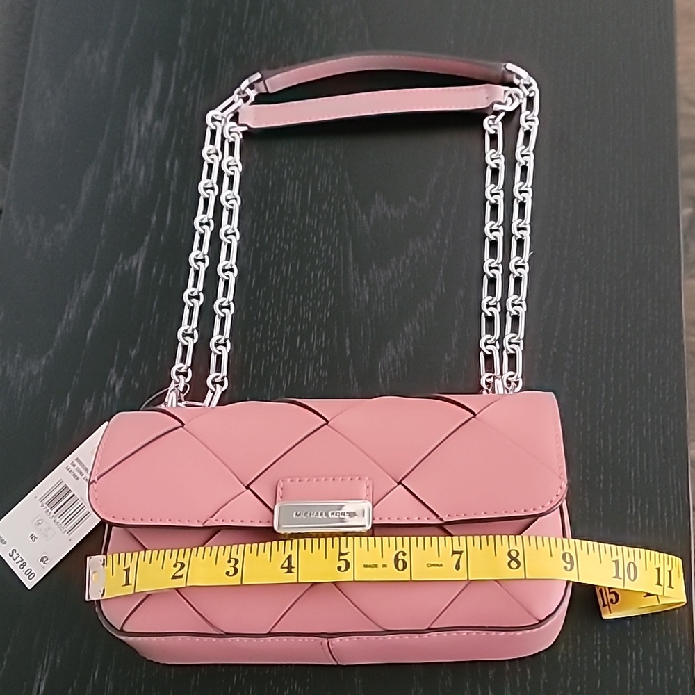 Michael KorsTribeca Small Convertible Chain Shoulder Bag In Rose - Picture 8 of 14